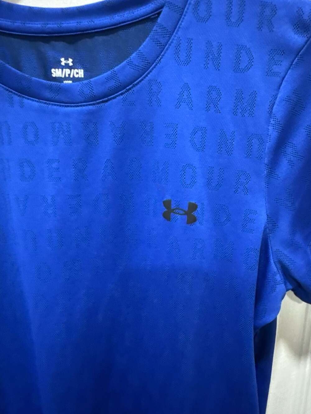 Under Armour Women's Royal Blue Jacquard Logo Tech Short Sleeve T-Shirt Size SM - Picture 5 of 9